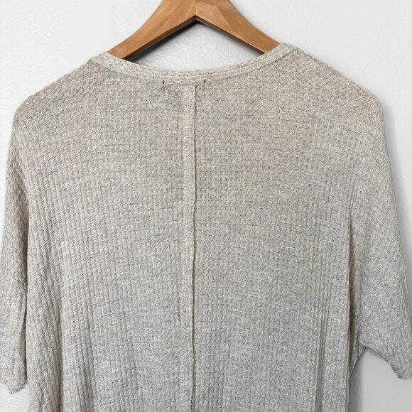 Eddie Bauer Waffle Knit Thermal Tie Front Button Up T-Shirt Womens SM Cabincore - Picture 9 of 13